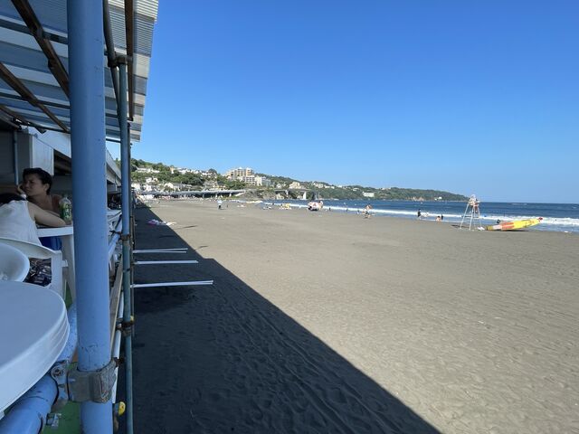 海の家も幾つかありました_湯河原海水浴場