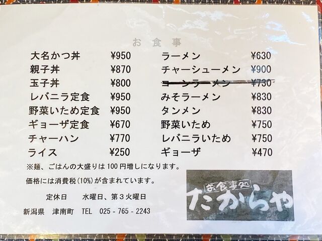 餃子も美味しかったです。次回はタンメンか野菜炒め定職が食べたいです_たからや
