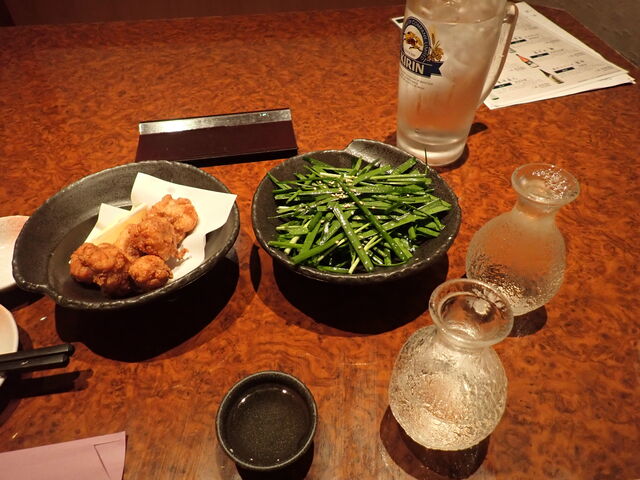 あんこう唐揚げ と パリパリネギ_海鮮居酒屋 あもん 日立駅前店