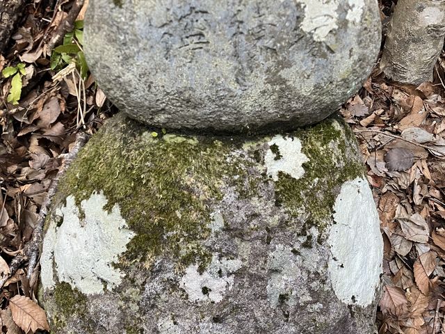 文学碑脇にある檸檬塚。基次郎の臍の緒が埋められていると伝えられています。_梶井基次郎文学碑