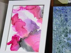 アルコールインクアート体験レッスン akaneiroの写真1