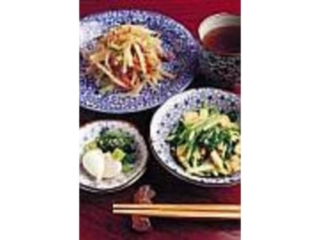 『水菜と京あげのたいたん』等のおばんさい_松富や壽いちえ