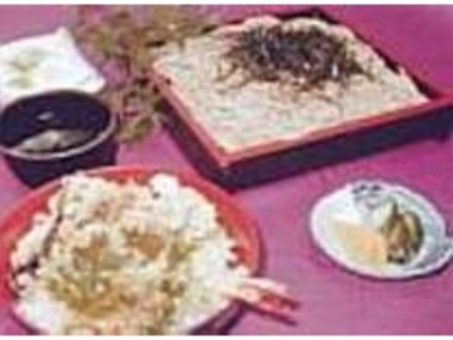 半天丼がついた『ざるそばセット』950円_そば処ぬかや