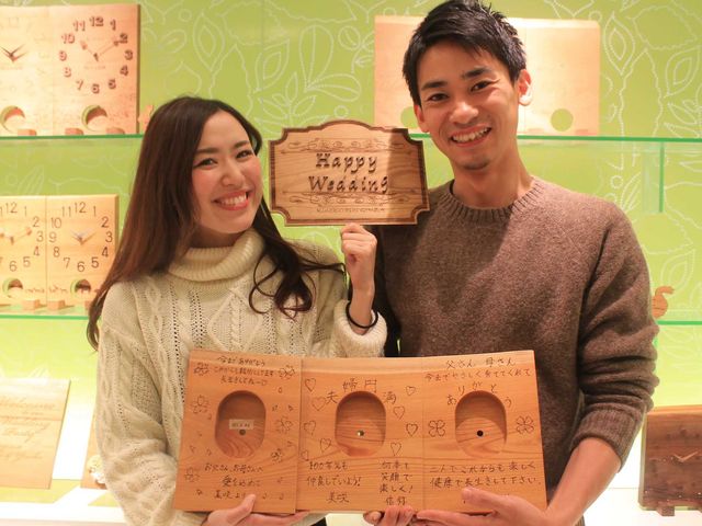 世界にひとつのオリジナル三連時計が完成_木の暮らし 福井店