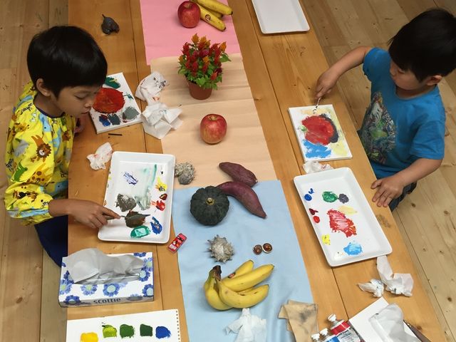 子供教室での様子_油絵工房 アトリエだんだん