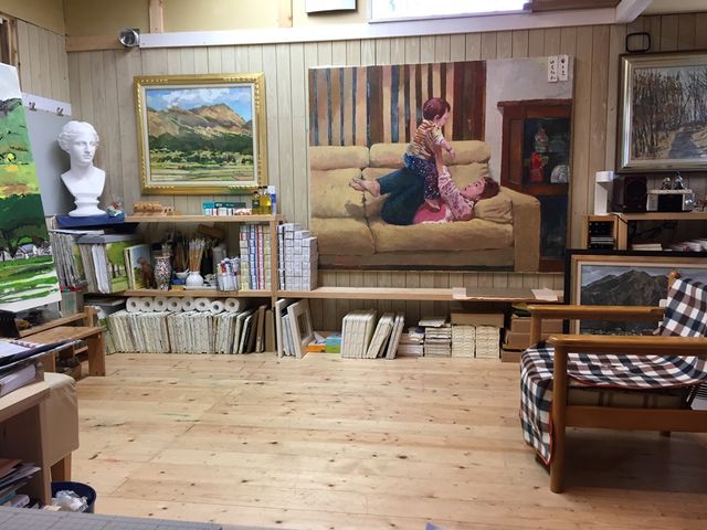 アトリエ内部_油絵工房 アトリエだんだん
