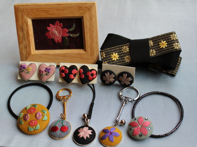 刺繍体験で作製していただけるもの(短時間型)_加賀繍IMAI