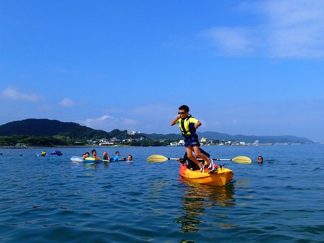 カヤックから海へジャンプ〜_パドルスポーツ・ルー