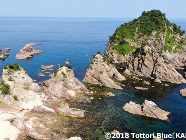 城原海岸全景_鳥取BLUE