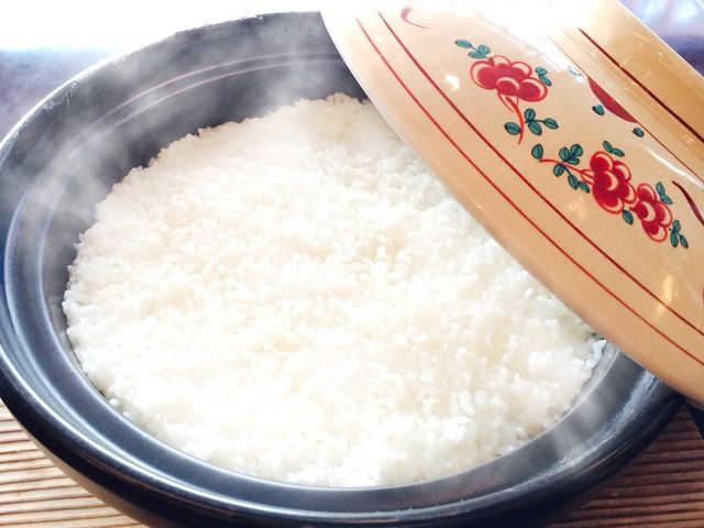 【朝食】広島コシヒカリの土鍋ごはん_ホテルメルパルク広島