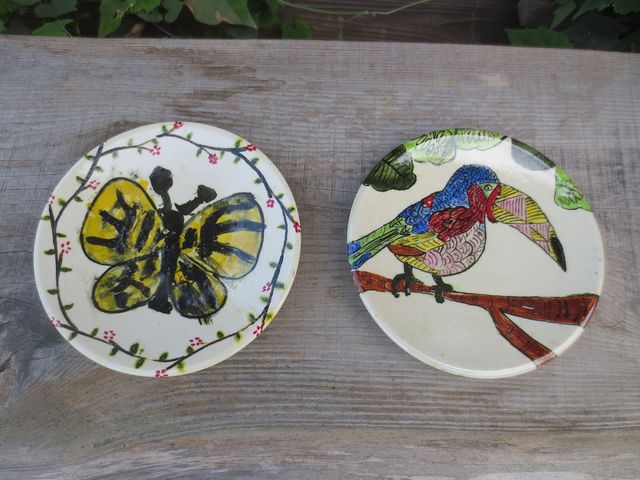 楽焼き絵付け体験完成作品_らくやき体験工房