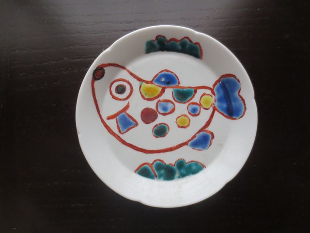 九谷焼上絵付け完成作品_らくやき体験工房