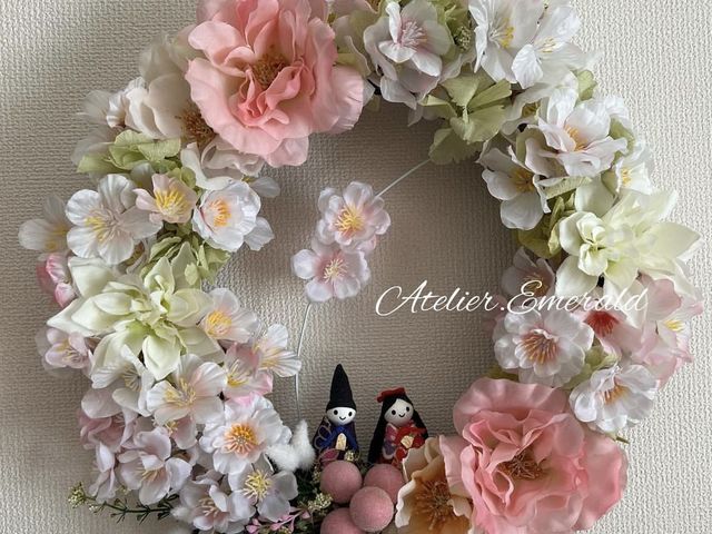 ひな飾りリース_Atelier.Emerald