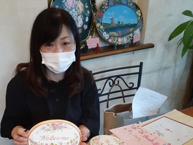 ウエルカムボード綺麗に仕上がりました_吉原ヨーロピアントールペイント教室
