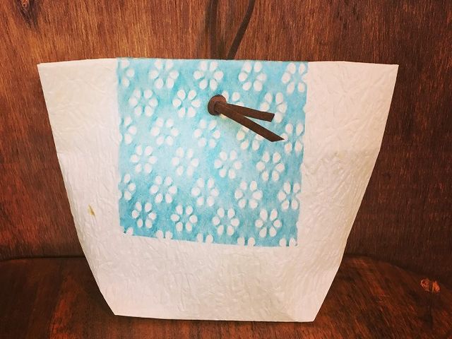 お持ち帰り用の和紙の袋も手作りしましょう。_cocoro*kurumu