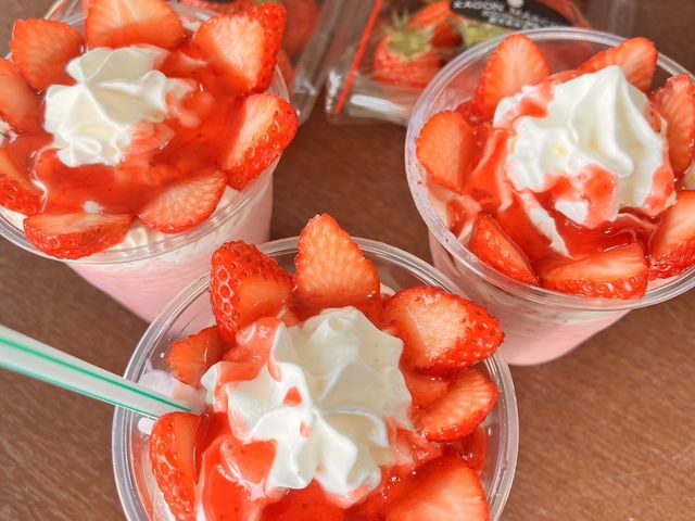いちごスムージー★_カゴンマルシェいちご狩り農園