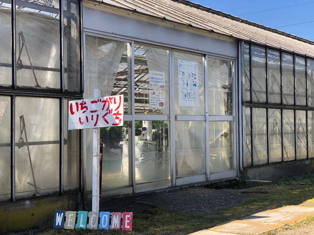 こちらからお入りください♪_市原水耕組合 安藤いちご園