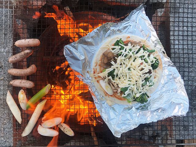 食材持ち込みスタイルの焚火BBQ_青空カフェ いまここ