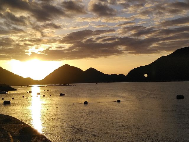 朝焼けの二木島湾_ブルーツーリズムくまの