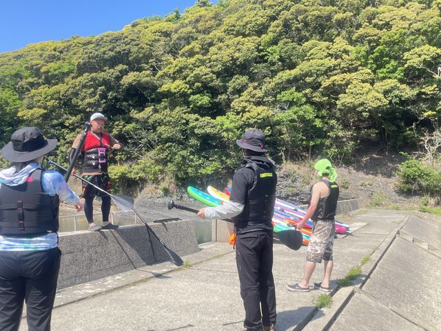 準備運動、操作説明など時間をかけてやります!_あそうベイパークSUP