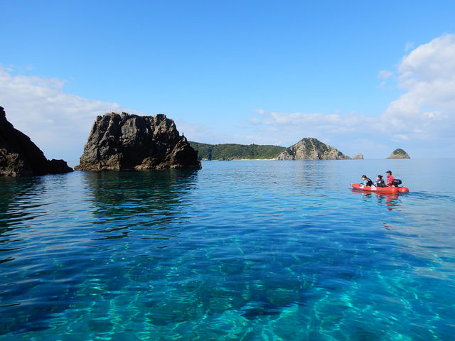 エンジン付きゴムボート(カヤック)で探検_素泊まり&海遊び with DiO