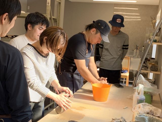 土練をしています_窯翔庵
