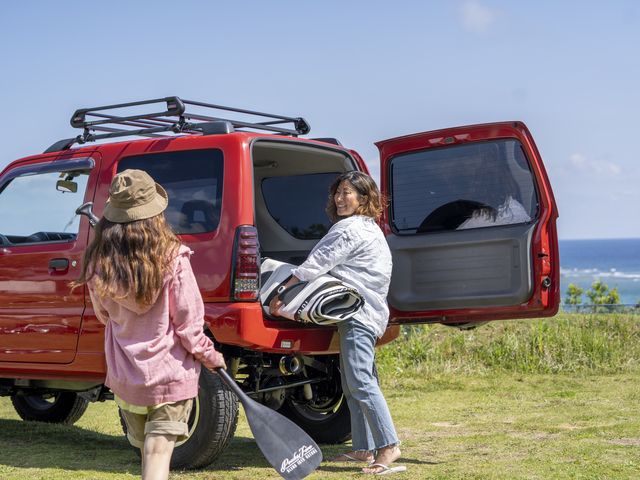 SUPも折りたたんで、軽自動車の後ろにだって積めちゃいます_あすびや