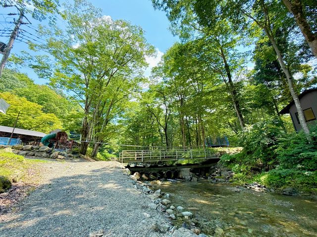 BBQ会場側に流れる清流_秩父定峰清流キャンプ場