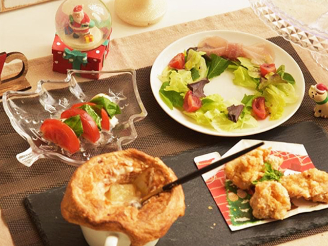 シチューポットパイ
フライドチキン
カプレーゼ
リースサラダ
_ひとみ食堂
