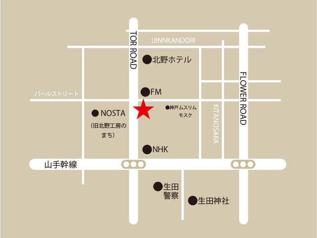 MAP_アシオトショップ北野店
