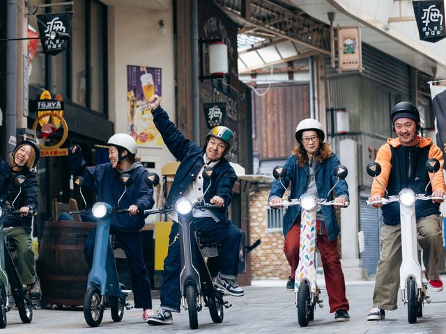 本町商店街からEVバイクで町の探検へ出発_ほんまちホテル