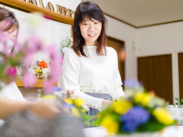 いいところを褒めて楽しいレッスンです_お花の教室 ブーケドオリーブ