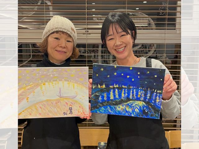 ローヌ川の星月夜の姉妹でのご参加写真_SAKE ART LAB.