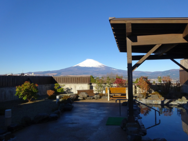 露天風呂からの富士山_富士八景の湯