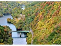 香落渓の紅葉の写真1