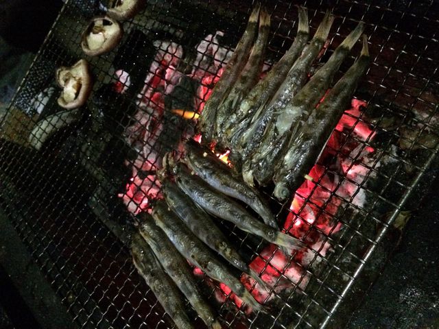 メヒカリの干物をバーベキューで‼︎_ひもの万宝