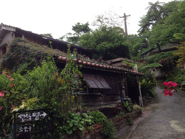 緑に囲まれたカフェです_やちむん喫茶シーサー園