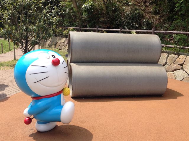 この写真スポットは順番待ちが出来るぐらい人気です_川崎市 藤子・F・不二雄ミュージアム