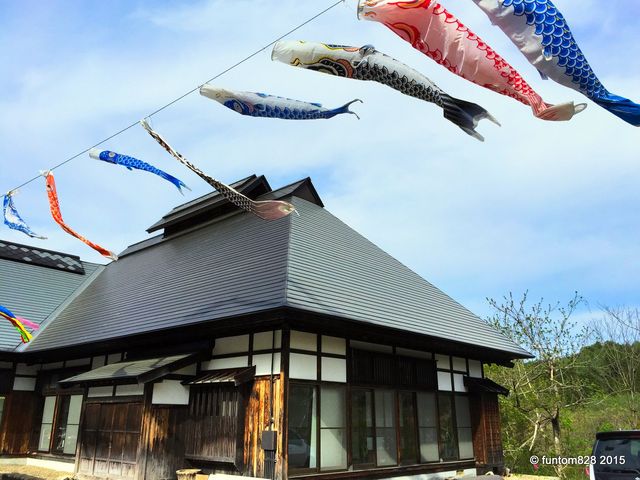 子供の日前にはこいのぼり_道の駅 田沢なごみの郷