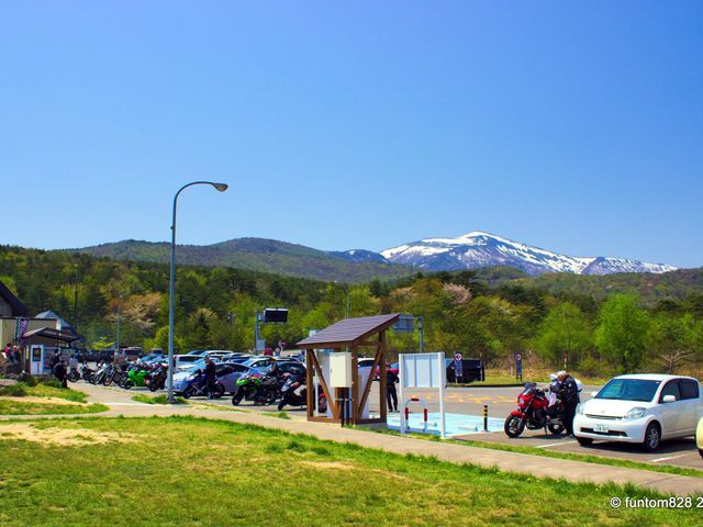 道の駅つちゆから磐梯山を望む_道の駅 つちゆロードパーク