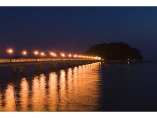夜はライトアップされます^^_竹島