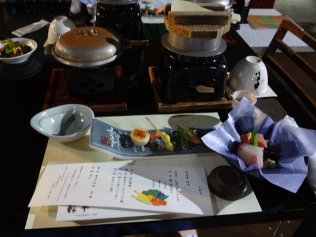 夕食全景_櫟平ホテル