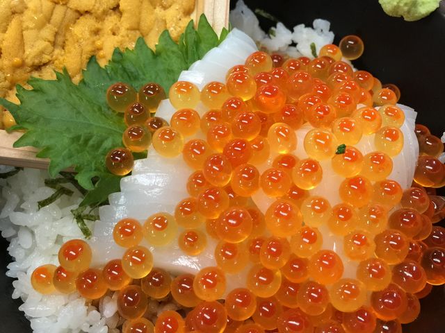 ウニいくら丼_おかもと 竹崎駅前店