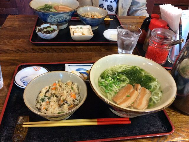 アオサそばセット_そば・茶処 家庭料理 やぎや