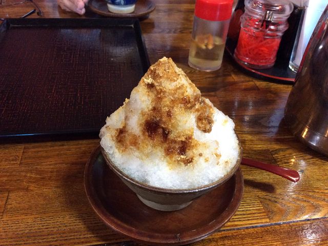 誕生日特典のミニぜんざい_そば・茶処 家庭料理 やぎや