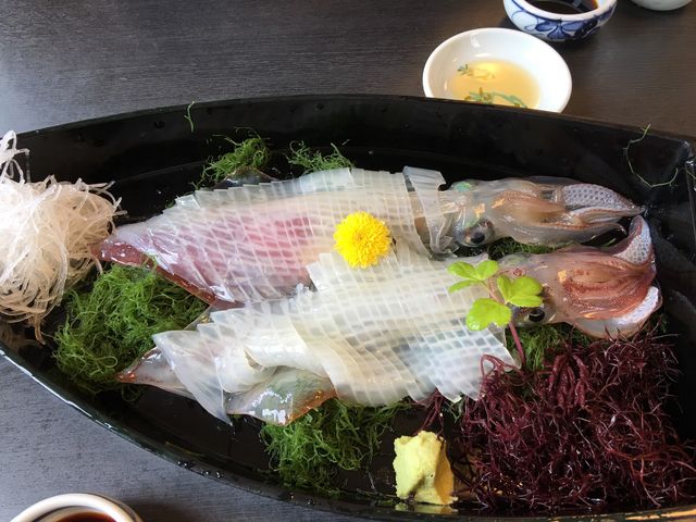 いか活き造り定食のいか活き造り_河太郎 呼子店