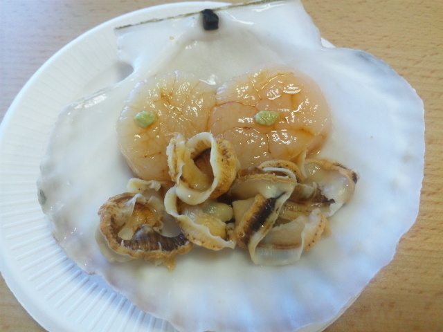 ホタテ刺身・・これむちゃくちゃ美味しかった_北勝水産