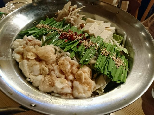 美味しかったモツ鍋。モツが柔らかくて最高です!_博多郷 いさみ
