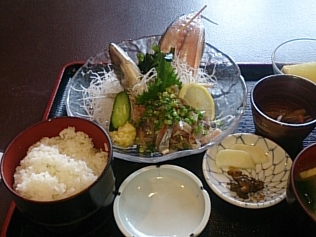 鯵たたき定食_阿字ヶ浦温泉 のぞみ