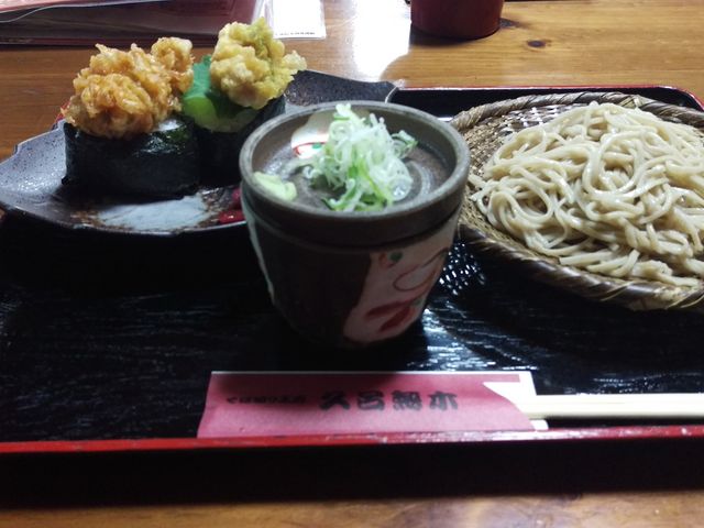 牡蠣天むすとざるそば_そば切り工房久呂無木